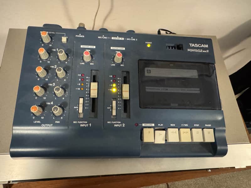 TASCAM Porta 02 mkII Ministudio 4-Track Cassette Recorder 2000s - Blue image 1