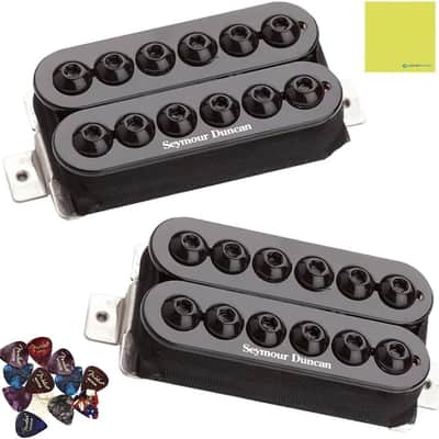 Seymour Duncan Pickups 11108-31-B Invader Aggressive Passive Bridge Humbucker Pickup Bundle with 12x Fender Guitar Picks and Liquid Audio Instrument Polishing Cloth image 1