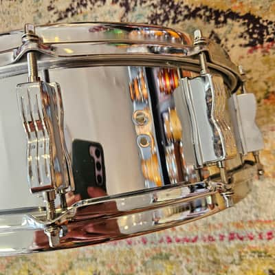Slingerland 14x5" Chrome Over Steel 10-Lug Snare Drum image 6