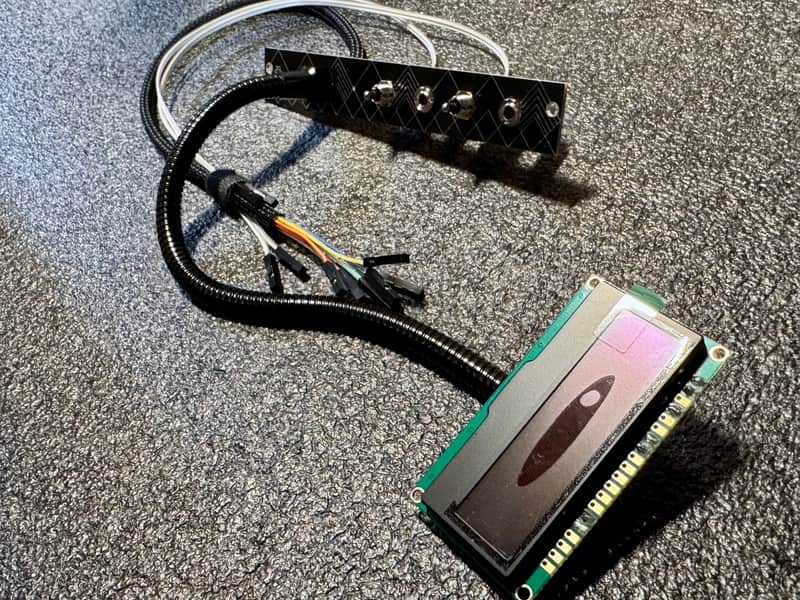 Rude Goose EX - 8" - BLUE | OLED Display on 8" Gooseneck with MIDI i/o for Expert Sleepers Disting EX image 1