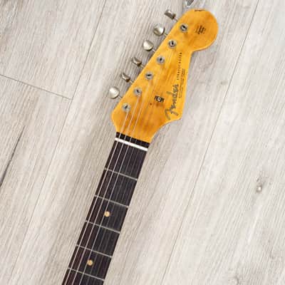 Fender Custom Shop Limited Edition 1964 L-Series Stratocaster Heavy Relic Guitar, Aged Daphne Blue image 9