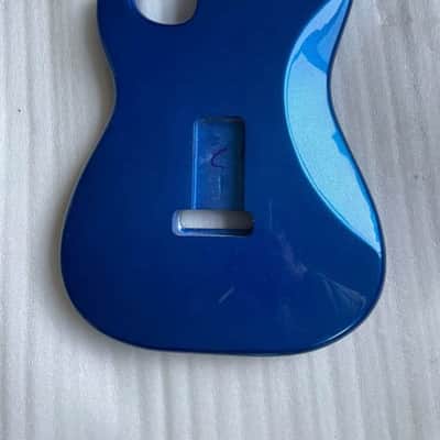 SSS Metallic Blue Guitar Strat Style Poplar Wood Body image 3