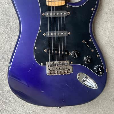 2005 Fender Satin Series Midnight Blue Standard Stratocaster MIM Setup image 2