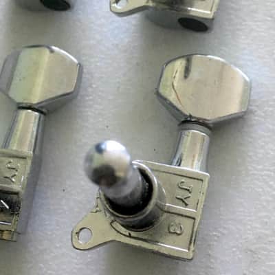 4 Schaller Style Bolt On Electric Guitar Sealed Gear Tuners In-line Headstock image 5