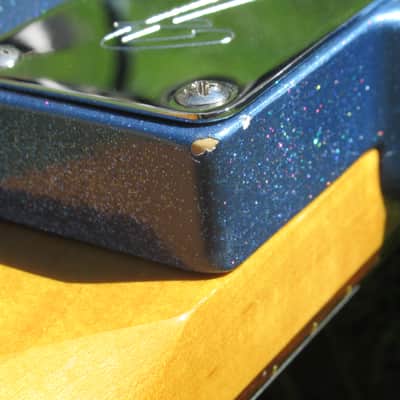Jazzmaster Guitar 60s Style Handmade Lightweight P90 Custom Lake Placid Blue Rainbow Flake Nitro image 16