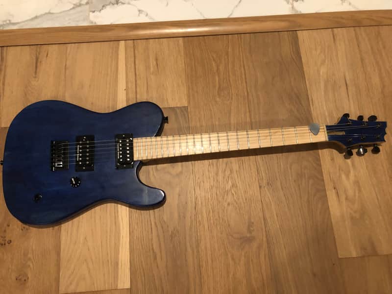 Custom built Tele style flat top electric guitar with Seymour Ducan humbuckers image 1