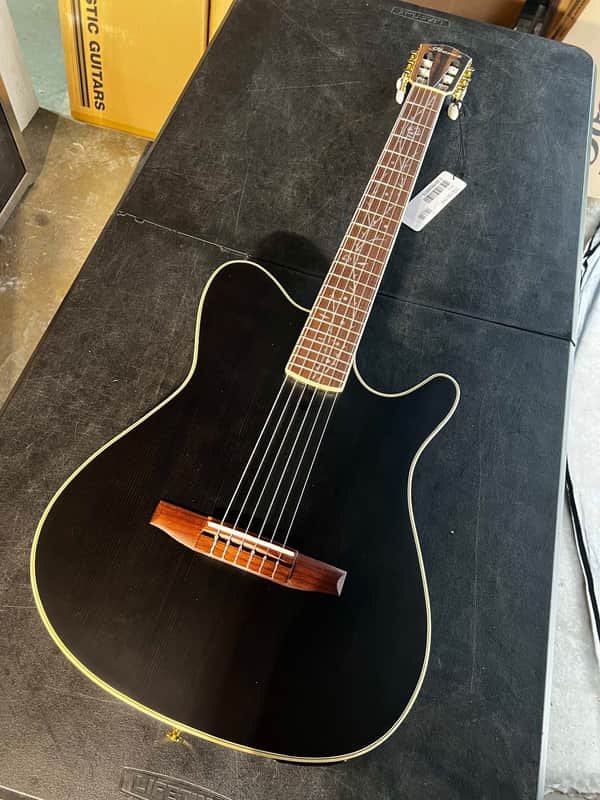 Ibanez TOD10N Tim Henson Signature Nylon Acoustic-Electric Guitar - Black w/Gator Pro-Go Gig Bag image 1