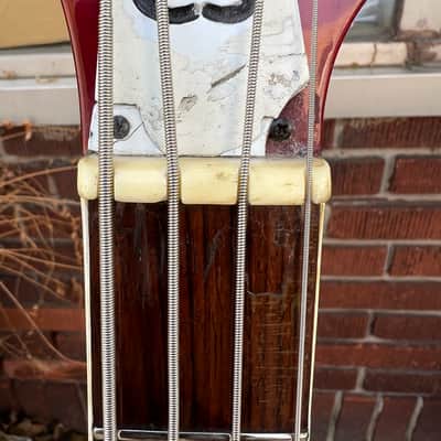 Vintage 1976 Ibanez 2388B (“Ibanbacker”) Maroon/Fireglo Finish (Lawsuit 4001 Model), JBE R4000 Handwound Pickups, w Non Original MIC Tweed Hard Case~A KILLER FULL SCALE BASS image 11
