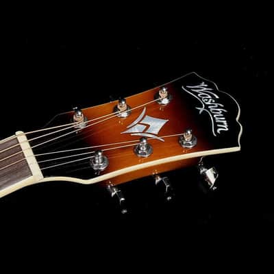 Washburn EA15ATB Festival Series Mini Jumbo Cutaway Body Flame Maple Top Mahogany Neck 6-String Acoustic-Electric Guitar image 7