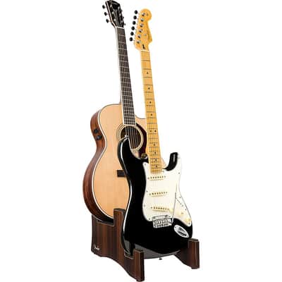 Fender Deluxe Wooden 2-Tier Multi Guitar Stand - Regular Walnut image 5