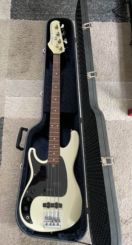 Ibanez Left Handed Roadstar II Vintage P/J Bass MIJ 1986 Aged White image 1