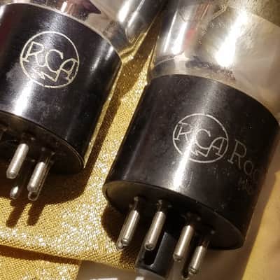 RCA etc. Matched Pair (2) 6F6G tNOS AT1000 TESTED Vacuum Tubes greyglass Power Pentode 1935-1952 image 7