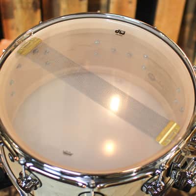 Used DW 6.5x14 Collector's Black Swamp Natural Satin Oil Solid Maple Snare Drum - SO#883633 image 5