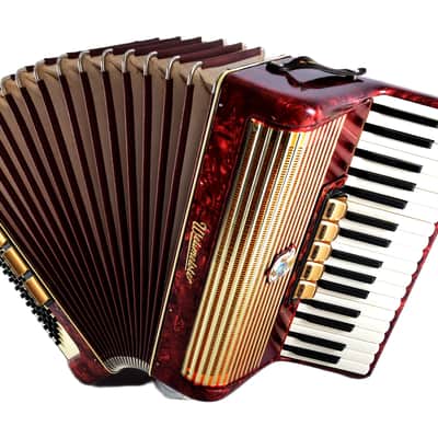 Rare Vintage German Made Top Piano Accordion Weltmeister Gigantilli I - 80 bass + Original Hard Case & Shoulder Straps image 12