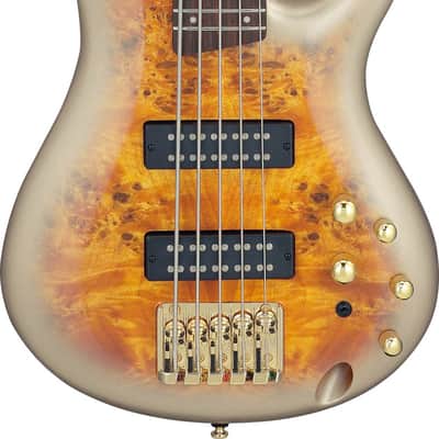 Ibanez SR Standard 5 String Electric Bass - Mars Gold Metallic Burst (SR405EPBDXMGU) image 10