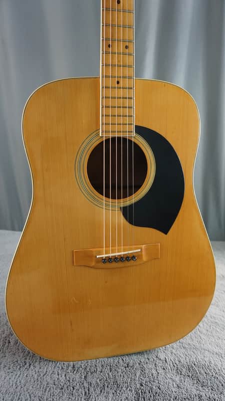 1970s Yamaki W300 Dreadnought Japan Acoustic Guitar w/ Hard Case image 1