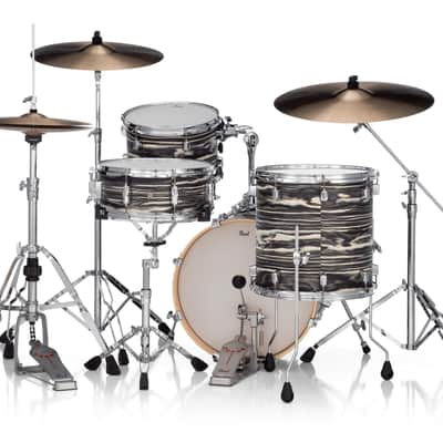 Pearl Decade Maple Artisan Limited Edition 4-pc. Bop Shell Pack With All Maple Shells, Satin Lacquer Finish Black Satin Marble image 3