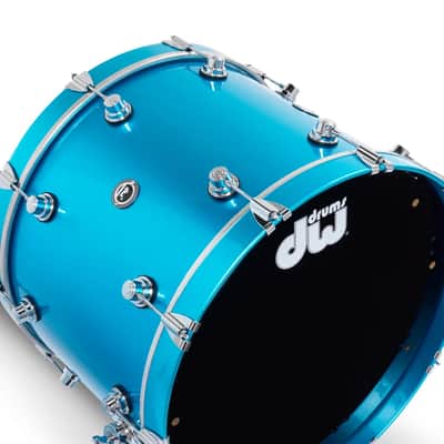 DW DWe 5pc Complete Electronic/Acoustic Drum Set Laser Blue Metallic image 7