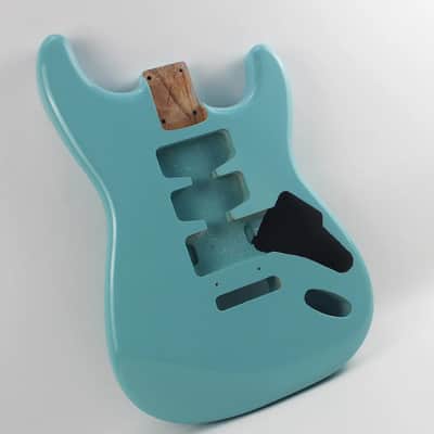 Blue Strat Style Guitar Body Alder Wood image 3