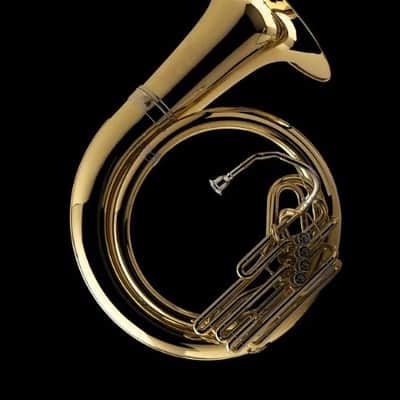 Wessex CC Helicon Tuba (HC44 HP) - lacquered brass, case, stand, as new image 2