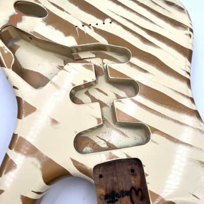Warmtone Custom Guitars Strat Style “Cappuccino Swirl” Guitar Body-Nitro Relic image 7