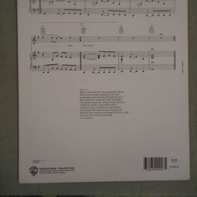 Pearl Jam "Last Kiss" Sheet Music 1999 image 2