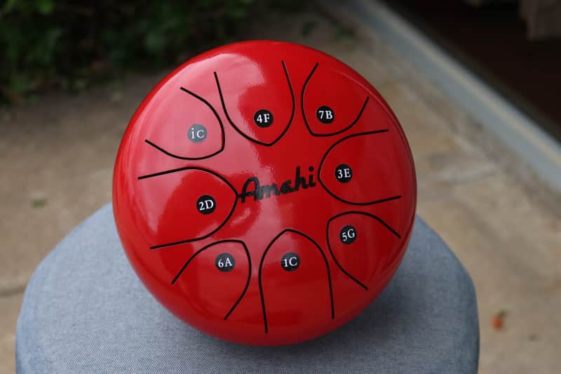 Amahi 8" Steel Tongue Drum - Red image 1