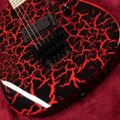 B.C. Rich Gunslinger Retro II with Floyd Rose - Red Crackle image 8