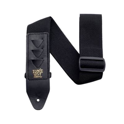 Black Polypro Pickholder Strap Extended Leather Ends w/Three Built-In Pickholding Sheaths* image 2