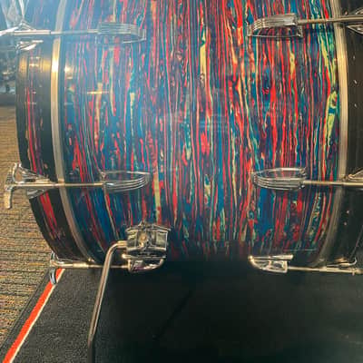 Vintage 1968 Ludwig Classic Maple 12", 13", 16", 22" - Psychedelic Red image 7