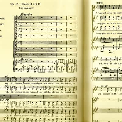 Johann Strauss Die Fledermaus-THE BAT- Musical-Operetta- English Version- Printed in U.S.A 1951 Vintage Music Sheet image 4