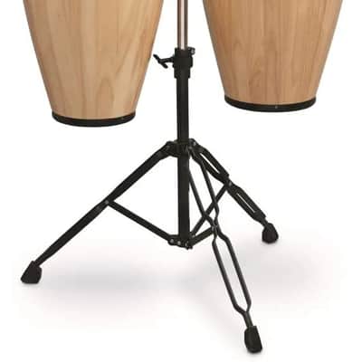 Latin Percussion LPA646-AW Aspire Series 10/11" Conga Set with Stand, Black Hardware 2010s - Natural image 1