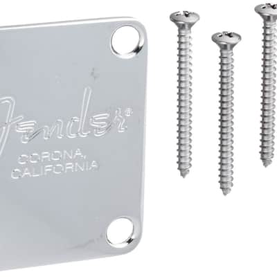 Genuine Fender "Corona California" American Standard Chrome Bass Neck Plate image 3