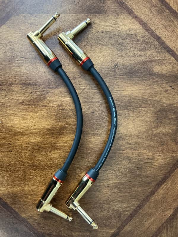 Monster ROCK2-0.75DA Rock 1/4" TS Dual Angled Instrument Cable - 8"