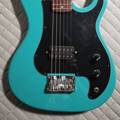 1980's Hondo H-715/BL (Indonesia) - Blue w/Mahogany Neck/SETUP/FRETWORK image 2