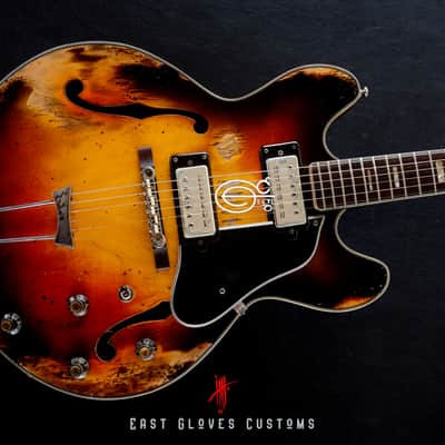 1960s Ventura Hollow body Natural/Amber Heavy Relic Made in Japan by East Gloves Customs (RARE) image 6