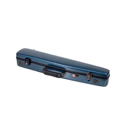 Crossrock Straight Soprano Saxophone Case, 100% Fiberglass Hardshell with TSA Lock, Blue image 3