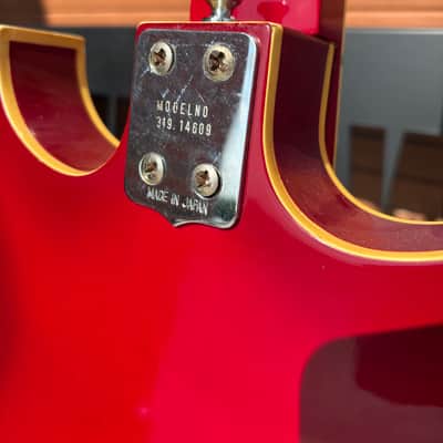 60's Silvertone Teisco Hollowbody Guitar - Red image 7