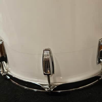Vintage Ludwig 14x14 White Cortex Double-Headed Tom | Blue/Olive Badge | 6-Ply Shell | Late 70s Early 80s image 5