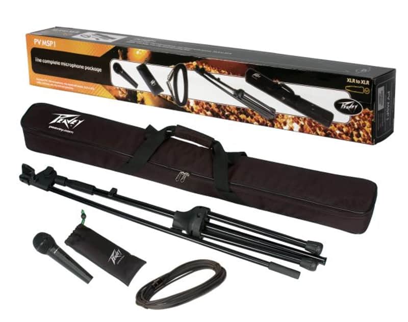 Peavey PV MSP1 Complete Microphone with Stand Kit - XLR Cable Included image 1