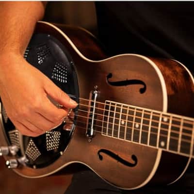 Ortega Americana Resonator Guitar, Parlor Body, Mahogany, Satin Whiskey Burst RRG30E-WB Demo Video image 22