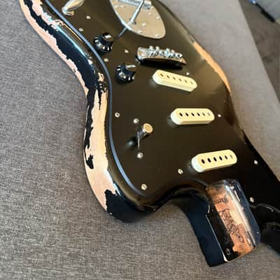 WARMOTH JAZZMASTER BODY • MJT BLACK NITRO RELIC • MASTERY BRIDGE & VIBRATO • NO PICKUPS image 22
