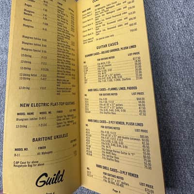 Guild Catalog Price List June 15, 1968 - Yellow image 3