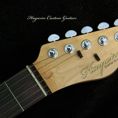 XX-Large 2" Wide(51mm) Neck+"Double Bridge" Nashville Configuration 6.2 lb. Guitar+ Ebony Neck +Bridge PU in Neck in Two Positions+Strat Middle Pickup+Treble-Bleed+ Grover 406C Locking Tuners + Leveled, Crowned+ Polished Frets +Low no buzz action! image 4