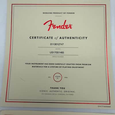 Fender Certificates of Authenticity coa Set of Four coa701 image 2