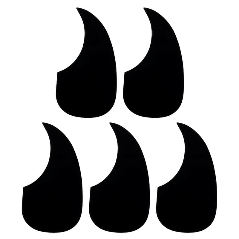 Acoustic Guitar Pickguard Fit 41Inch Self Adhesive Right Handed Acoustic-Electric Guitar Parts Water Drop Shape Black 5 Pack image 1