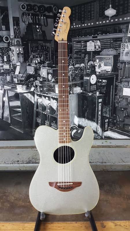 fender Telecoustic シルバー アコスタソニック始祖 Fender Telecoustic Hybrid Classical Silver Sparkle | Reverb
