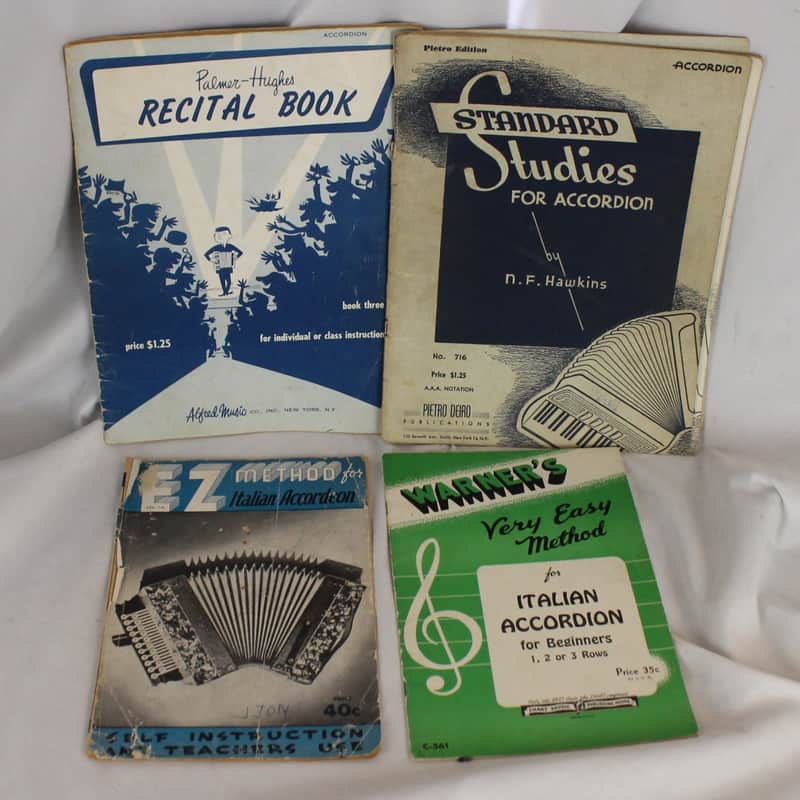 Lot of 4 Used Song Books - Easy Methods & Studies for the Accordion (Pietro Deiro, Alfred, Warner) image 1