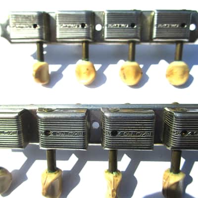 Kluson Deluxe Mandolin Tuners 1950's, USA, Nickel Silver, Need Buttons image 1