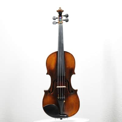 Faux Flamed Full Size Violin or fiddle c. 1900 reparied by Gosparlin of Glendale CA image 1